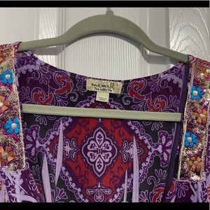 One world sleeveless boho dress.